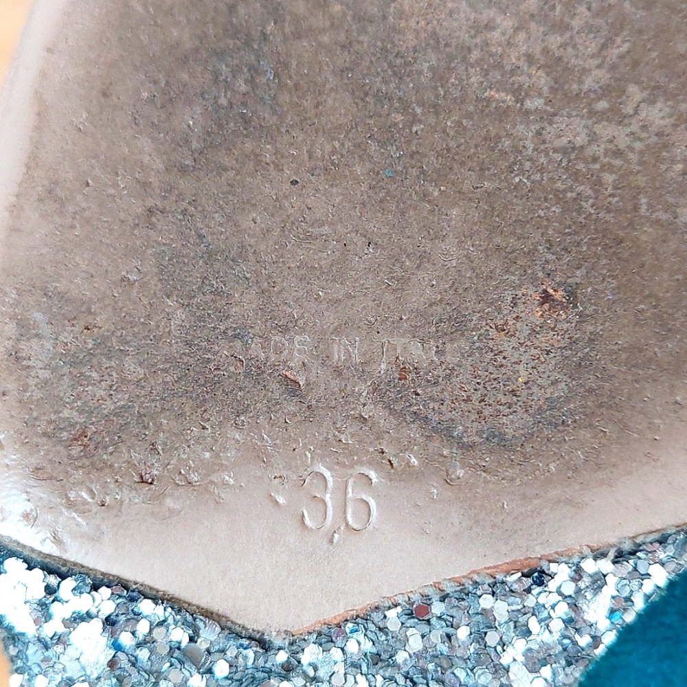 Miu Miu Green Suede Glittering Sole Heels - Picture 15 of 15